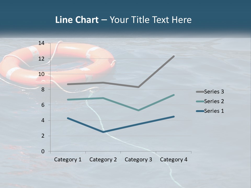 Yacht Help Red PowerPoint Template