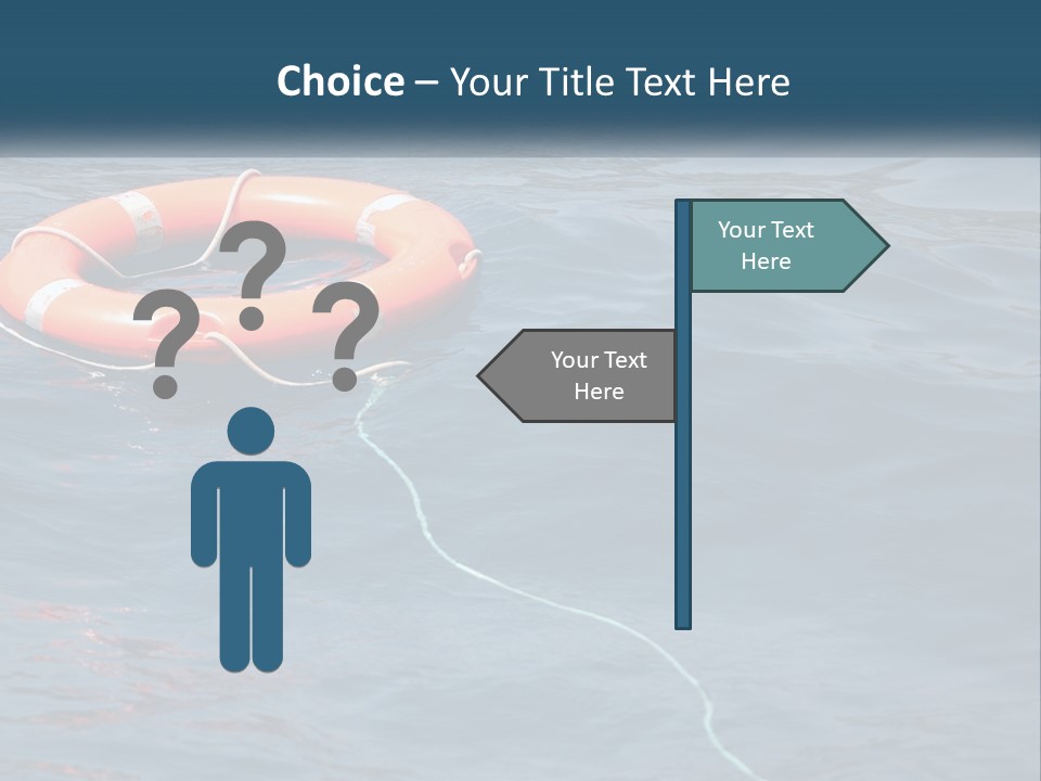 Yacht Help Red PowerPoint Template