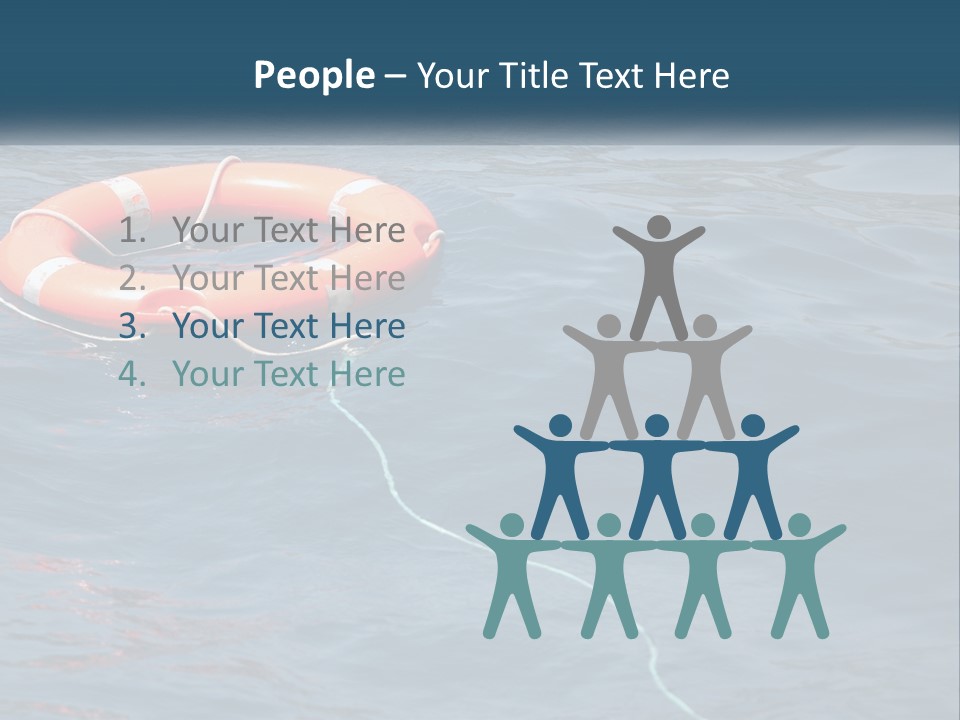 Yacht Help Red PowerPoint Template
