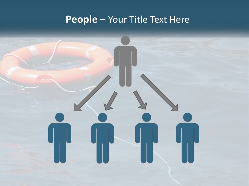 Yacht Help Red PowerPoint Template