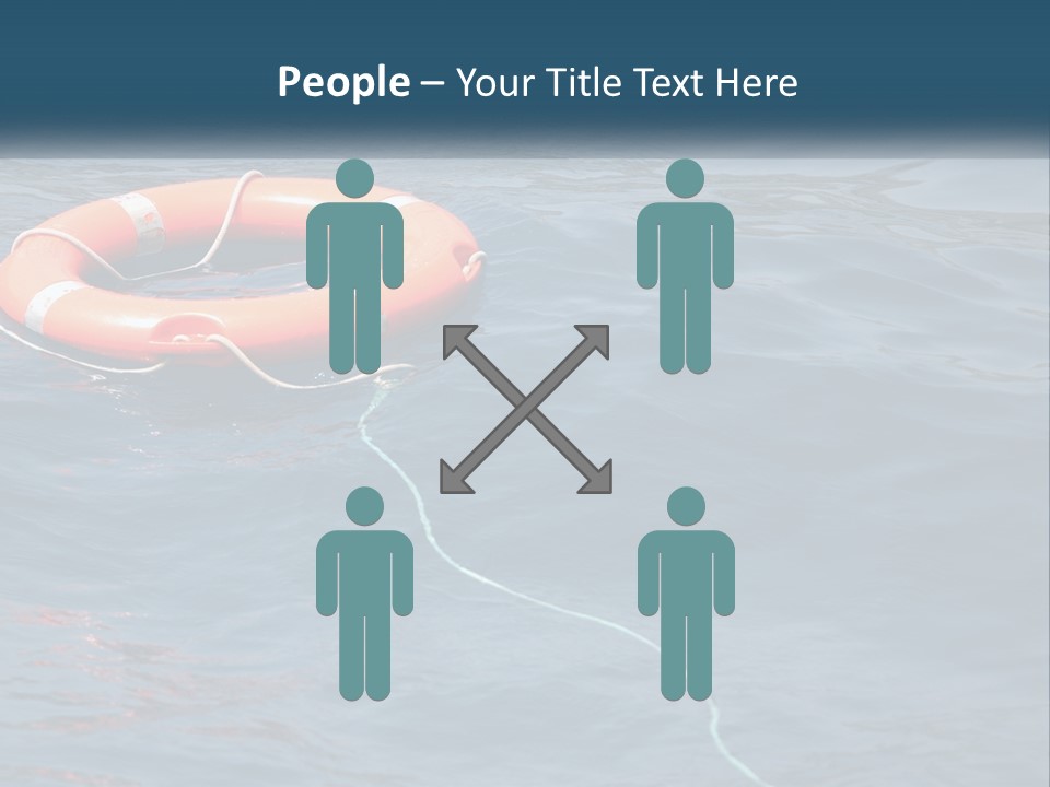 Yacht Help Red PowerPoint Template