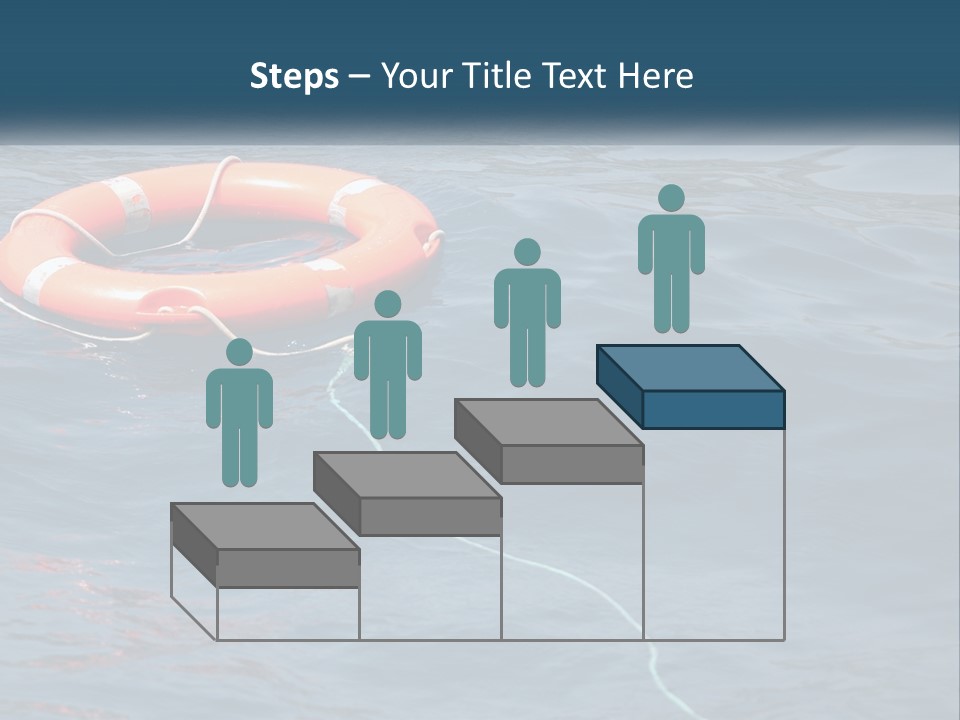 Yacht Help Red PowerPoint Template