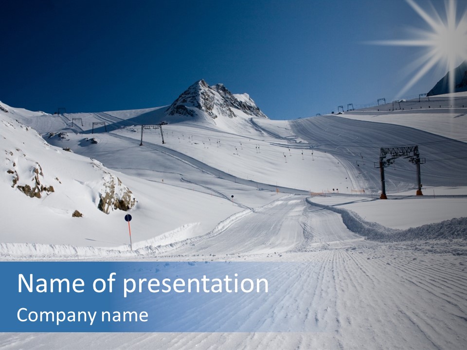Icy Alpine Sky PowerPoint Template
