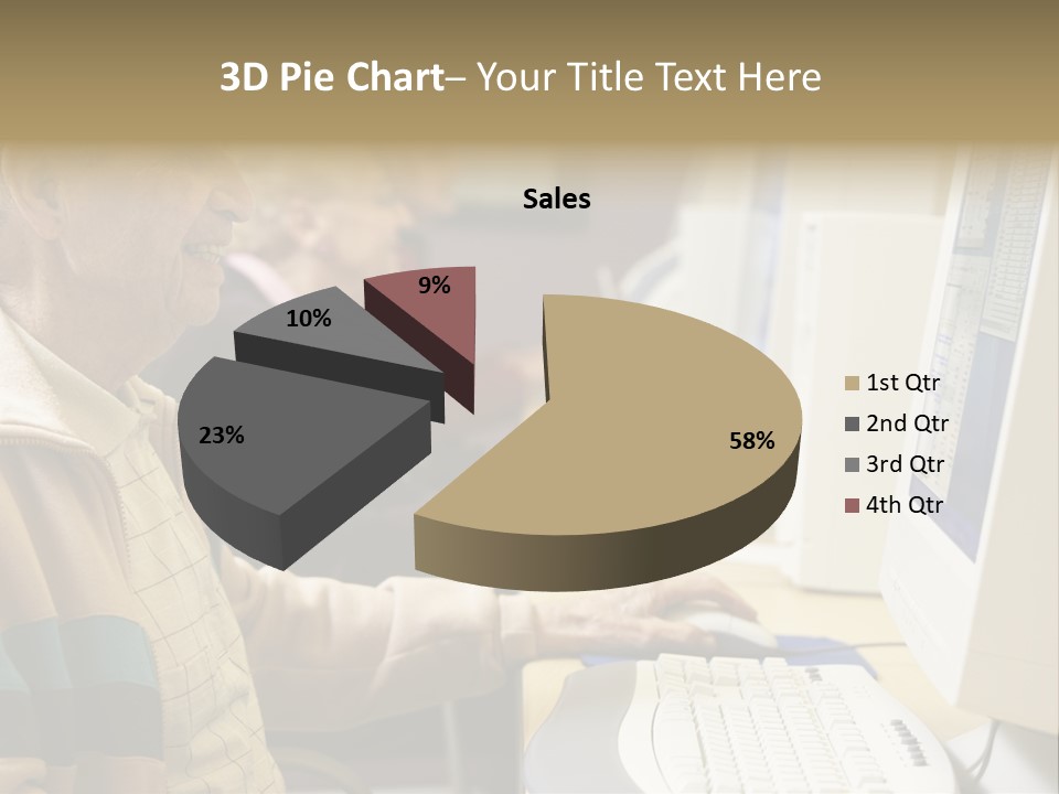 Man Silver Surfer Female PowerPoint Template