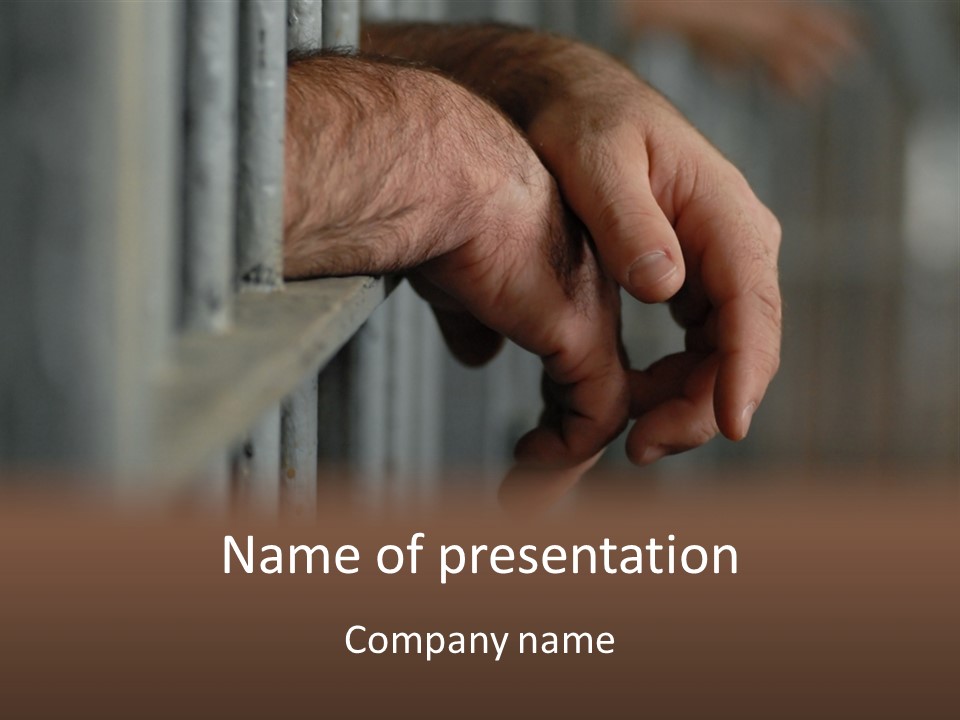 Jail Captive Cell PowerPoint Template