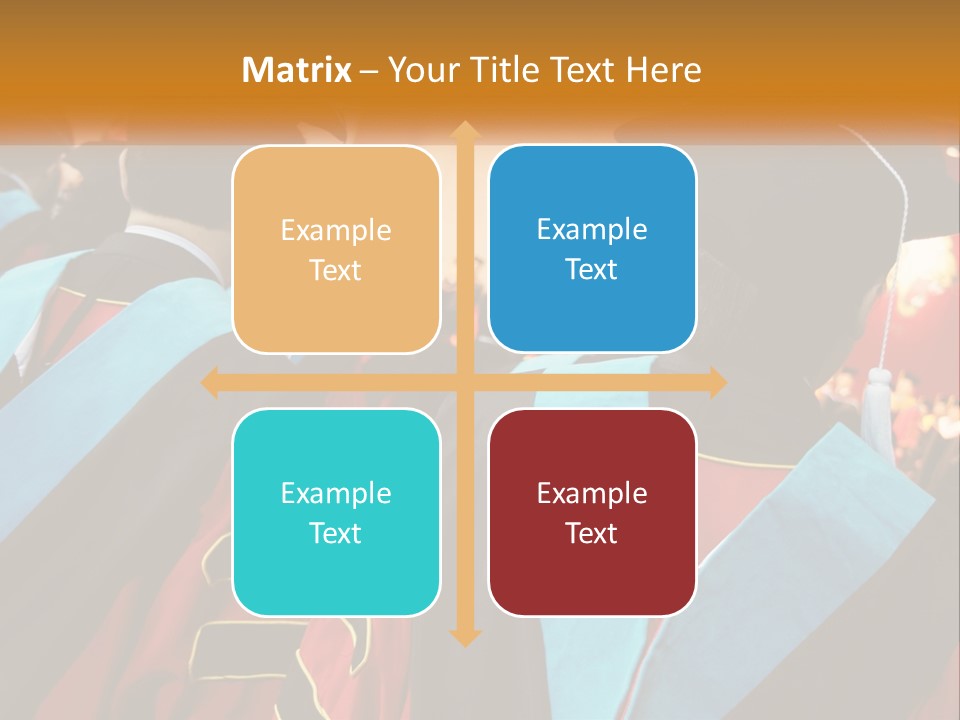 A Group Of People In Graduation Gowns And Caps PowerPoint Template