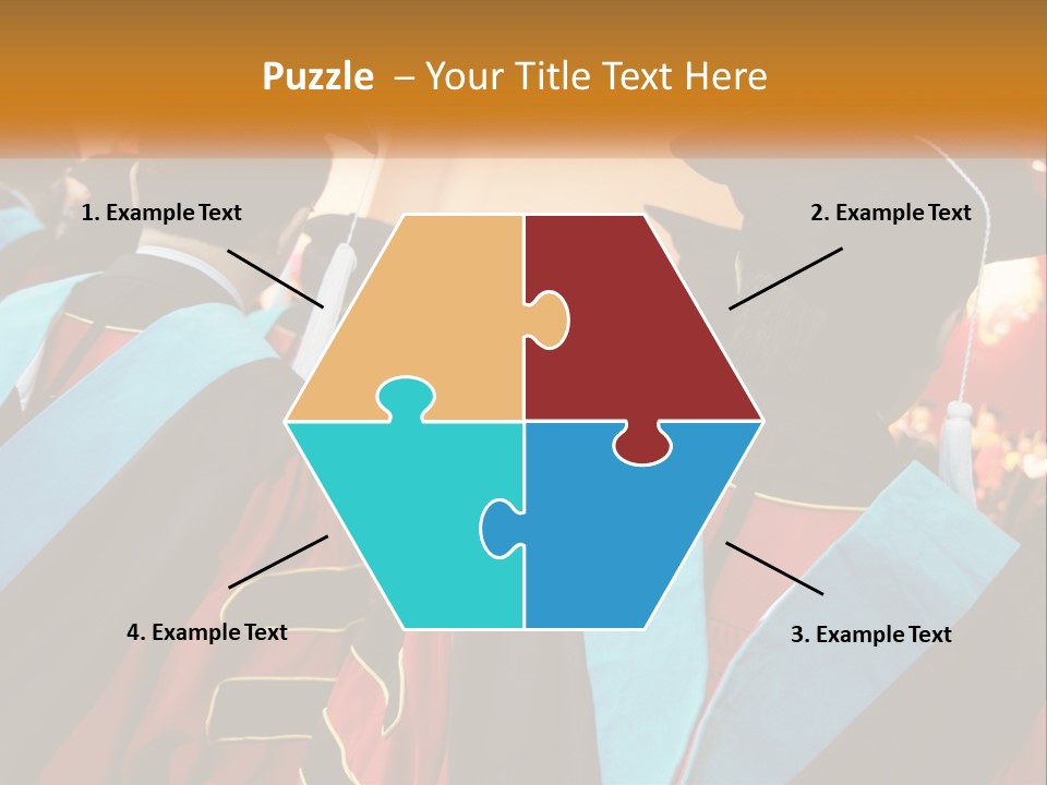 A Group Of People In Graduation Gowns And Caps PowerPoint Template