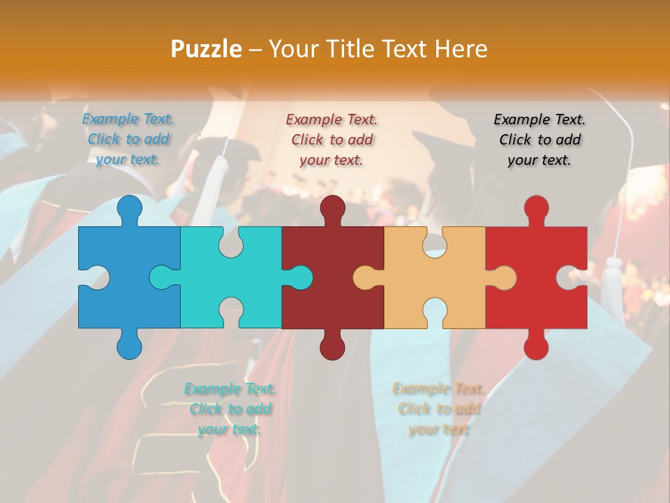 A Group Of People In Graduation Gowns And Caps PowerPoint Template