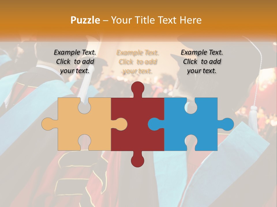 A Group Of People In Graduation Gowns And Caps PowerPoint Template