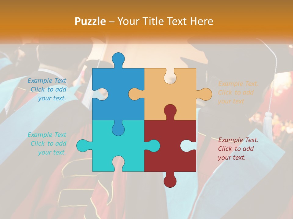 A Group Of People In Graduation Gowns And Caps PowerPoint Template