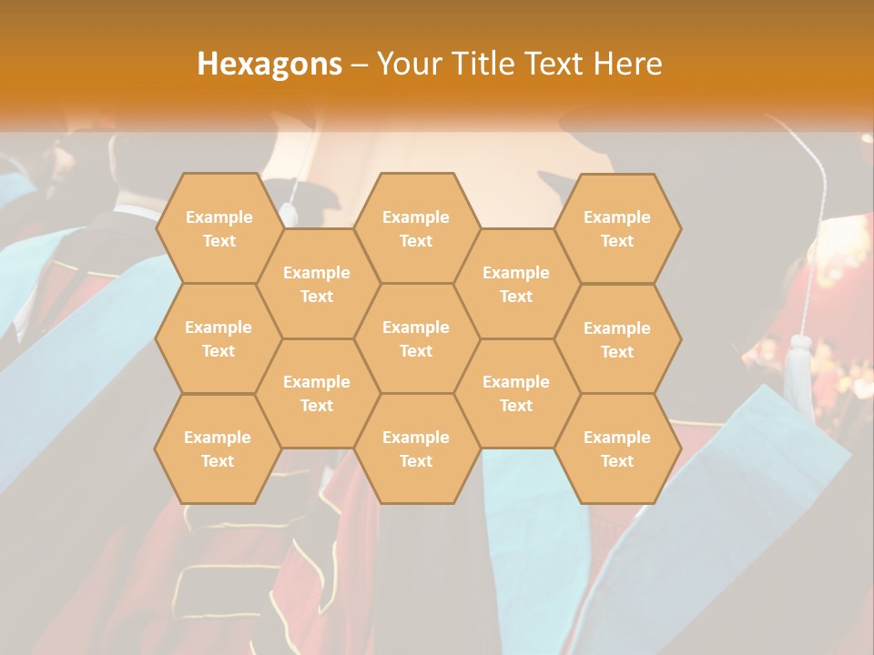 A Group Of People In Graduation Gowns And Caps PowerPoint Template