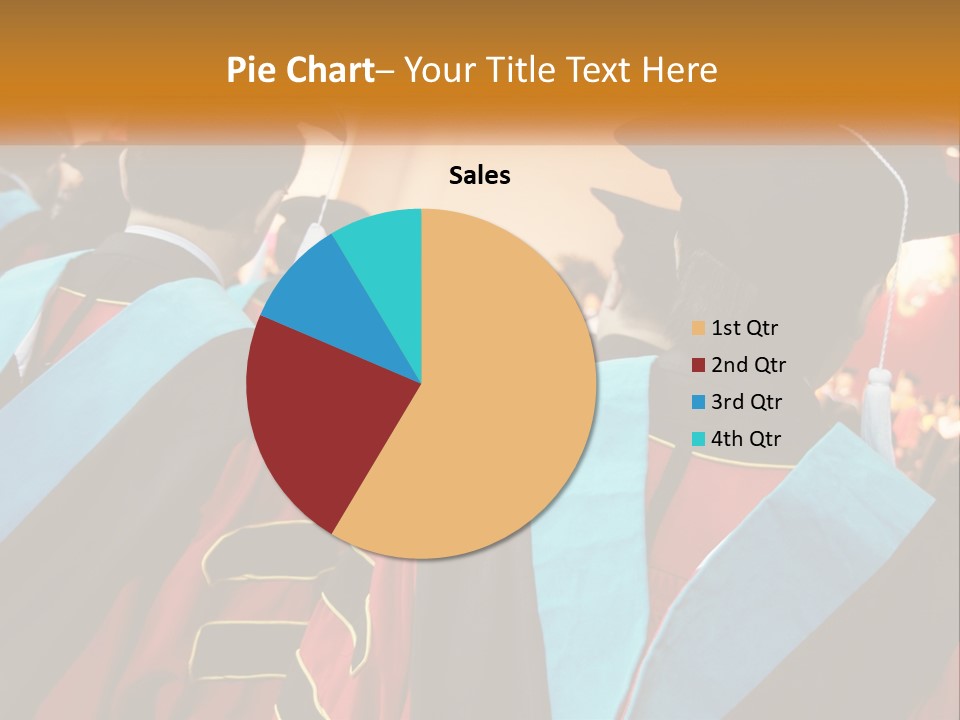 A Group Of People In Graduation Gowns And Caps PowerPoint Template