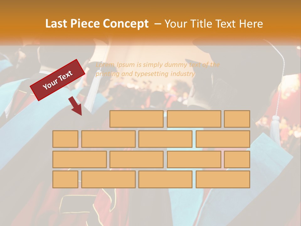 A Group Of People In Graduation Gowns And Caps PowerPoint Template