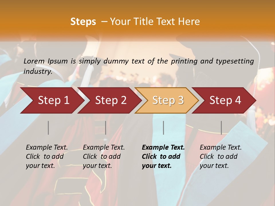 A Group Of People In Graduation Gowns And Caps PowerPoint Template