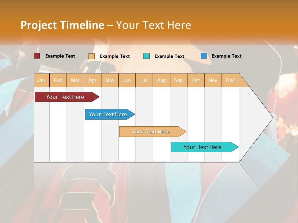 A Group Of People In Graduation Gowns And Caps PowerPoint Template