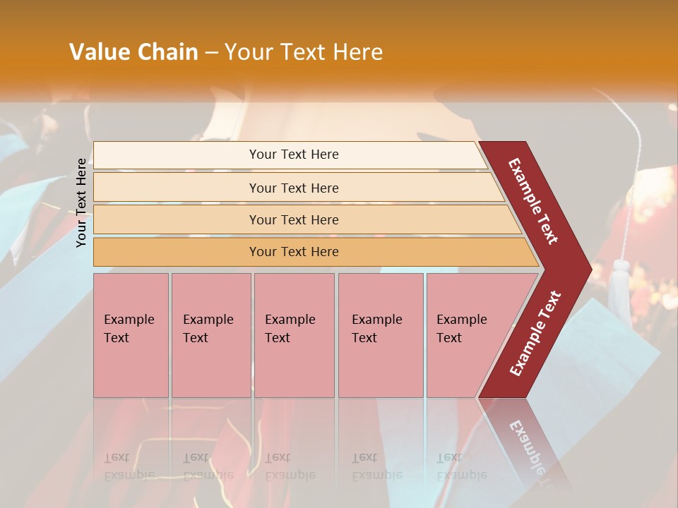 A Group Of People In Graduation Gowns And Caps PowerPoint Template