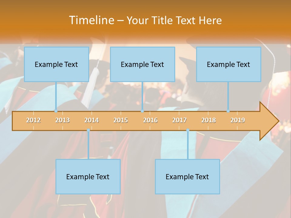 A Group Of People In Graduation Gowns And Caps PowerPoint Template