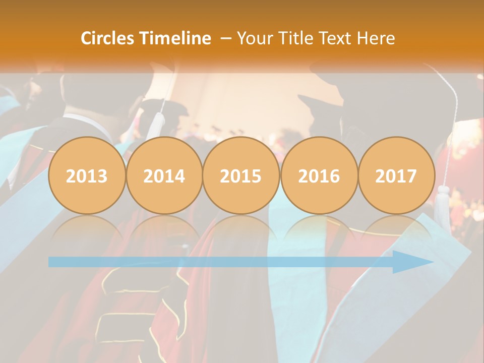 A Group Of People In Graduation Gowns And Caps PowerPoint Template