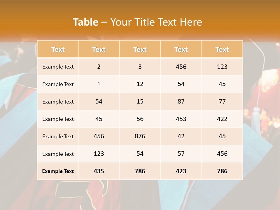 A Group Of People In Graduation Gowns And Caps PowerPoint Template