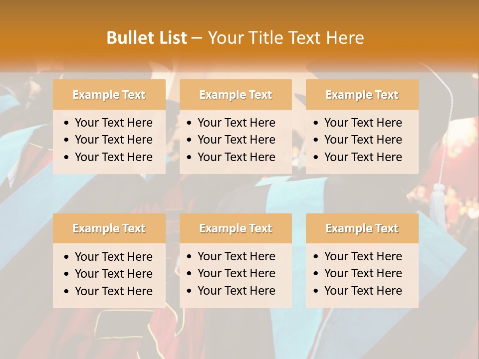 A Group Of People In Graduation Gowns And Caps PowerPoint Template