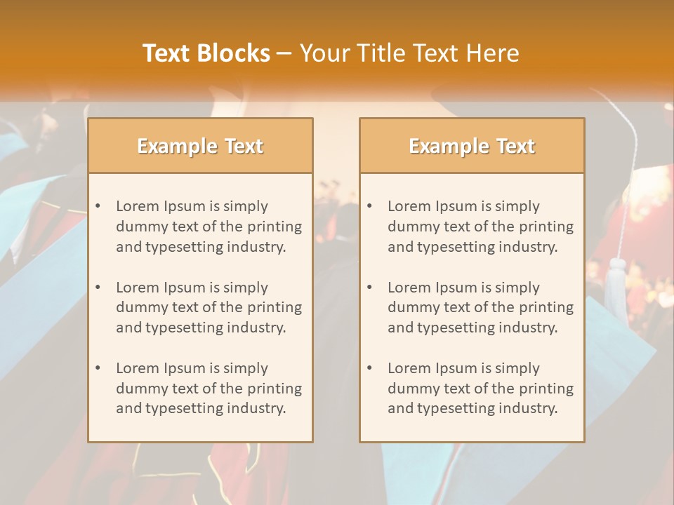 A Group Of People In Graduation Gowns And Caps PowerPoint Template