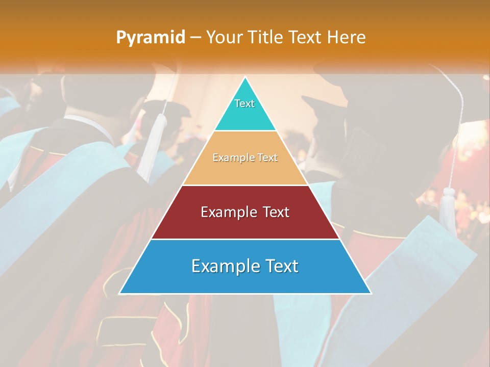 A Group Of People In Graduation Gowns And Caps PowerPoint Template