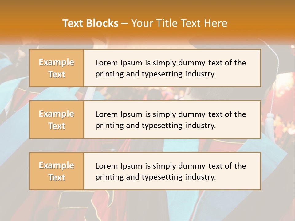 A Group Of People In Graduation Gowns And Caps PowerPoint Template