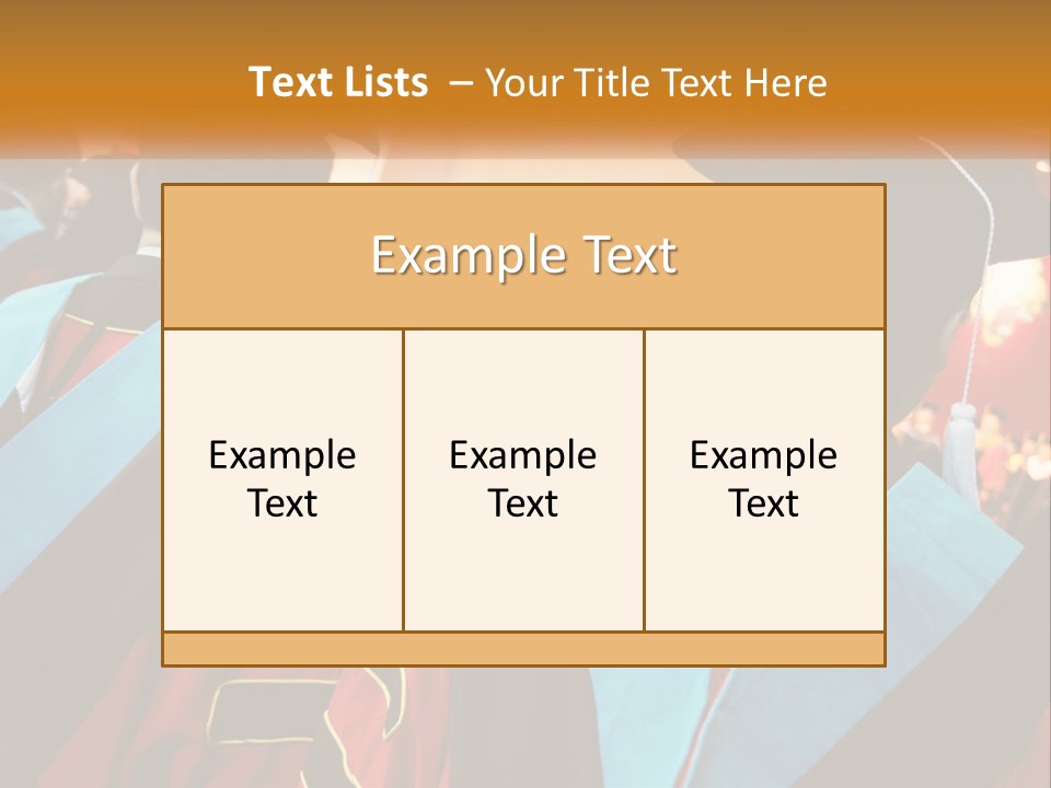 A Group Of People In Graduation Gowns And Caps PowerPoint Template