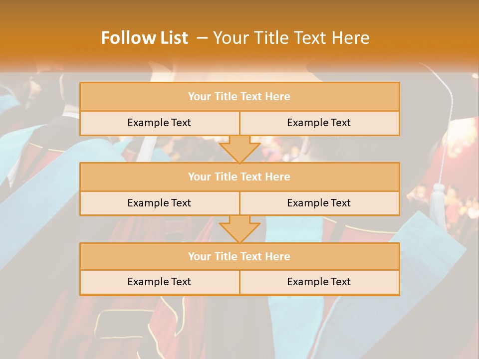 A Group Of People In Graduation Gowns And Caps PowerPoint Template