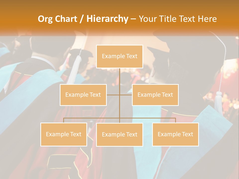 A Group Of People In Graduation Gowns And Caps PowerPoint Template