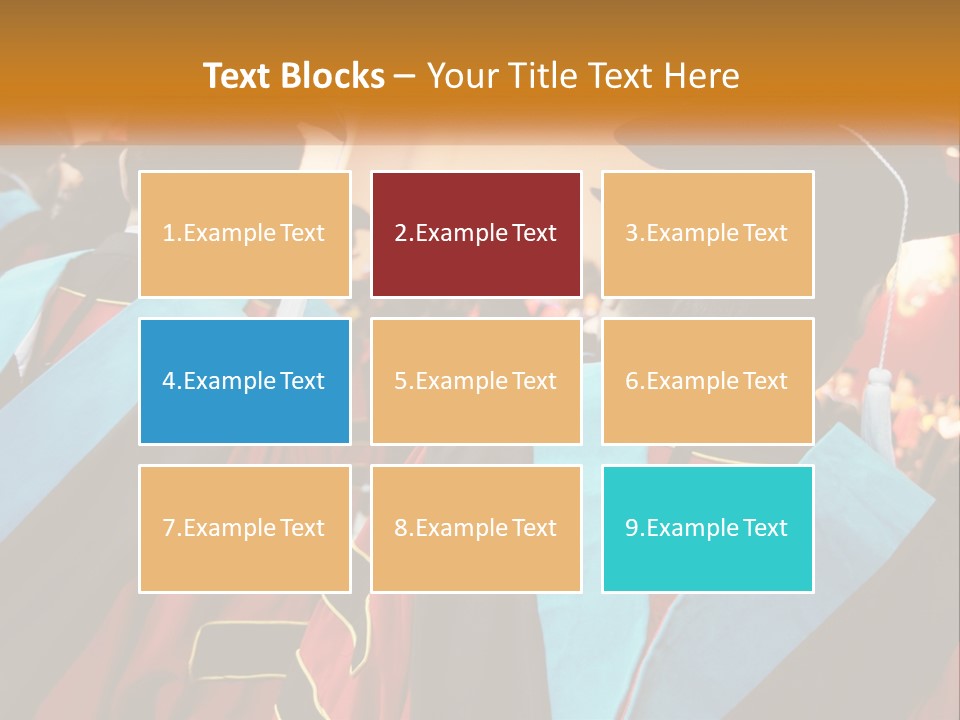 A Group Of People In Graduation Gowns And Caps PowerPoint Template