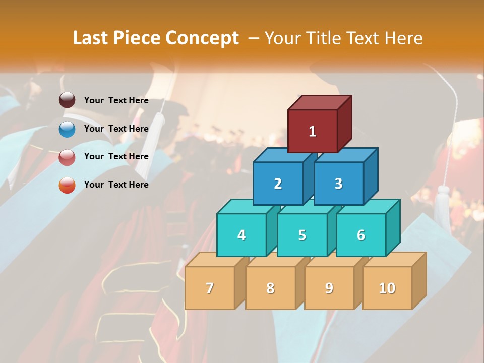 A Group Of People In Graduation Gowns And Caps PowerPoint Template