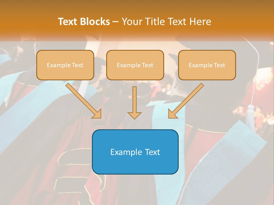 A Group Of People In Graduation Gowns And Caps PowerPoint Template