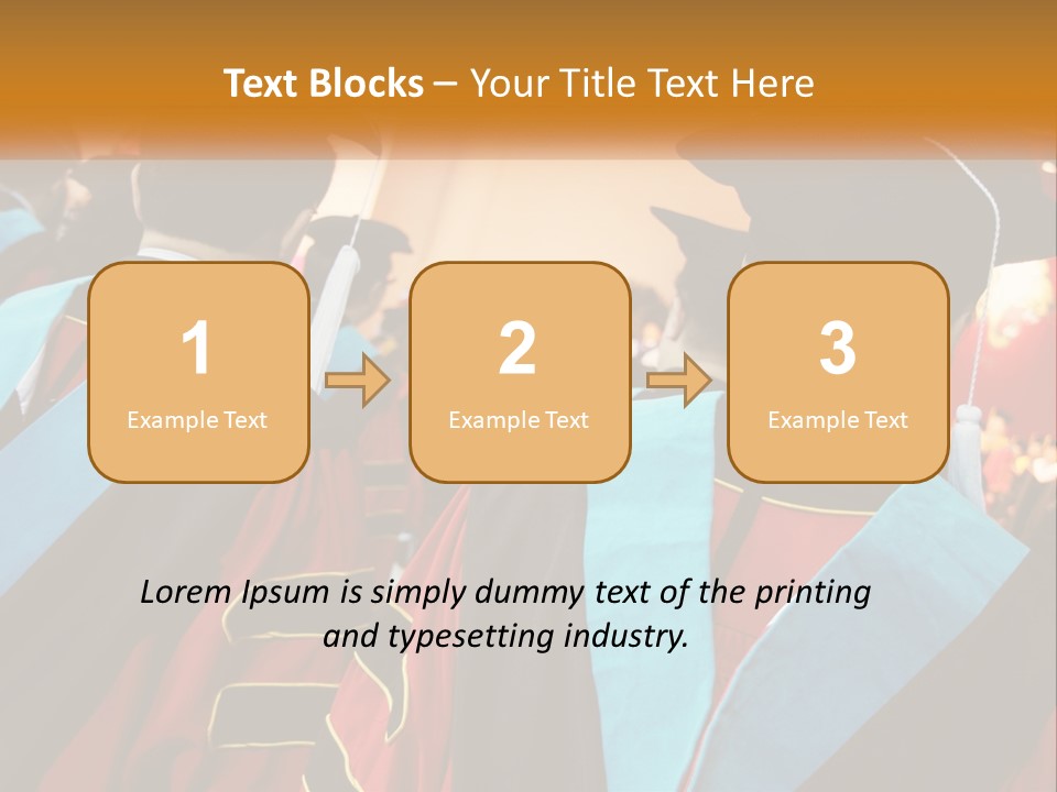 A Group Of People In Graduation Gowns And Caps PowerPoint Template