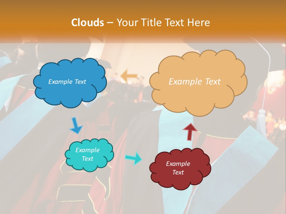 A Group Of People In Graduation Gowns And Caps PowerPoint Template