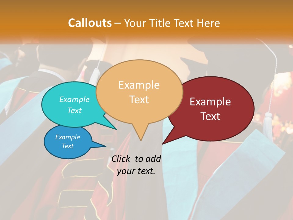 A Group Of People In Graduation Gowns And Caps PowerPoint Template