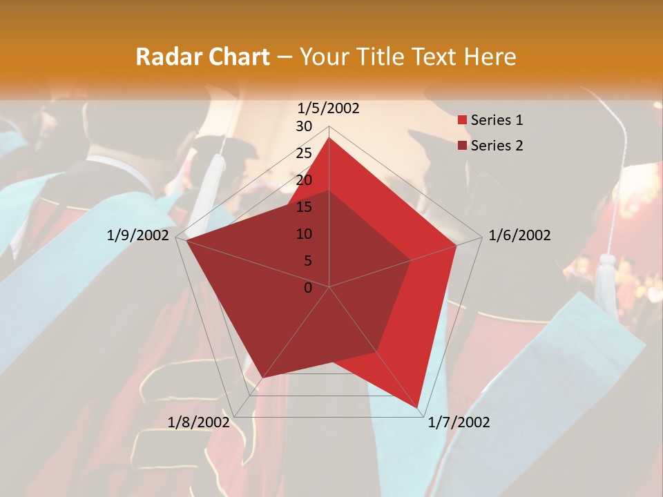 A Group Of People In Graduation Gowns And Caps PowerPoint Template