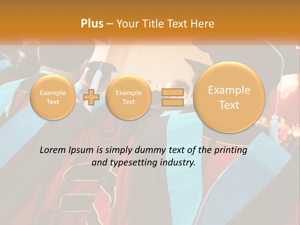 A Group Of People In Graduation Gowns And Caps PowerPoint Template