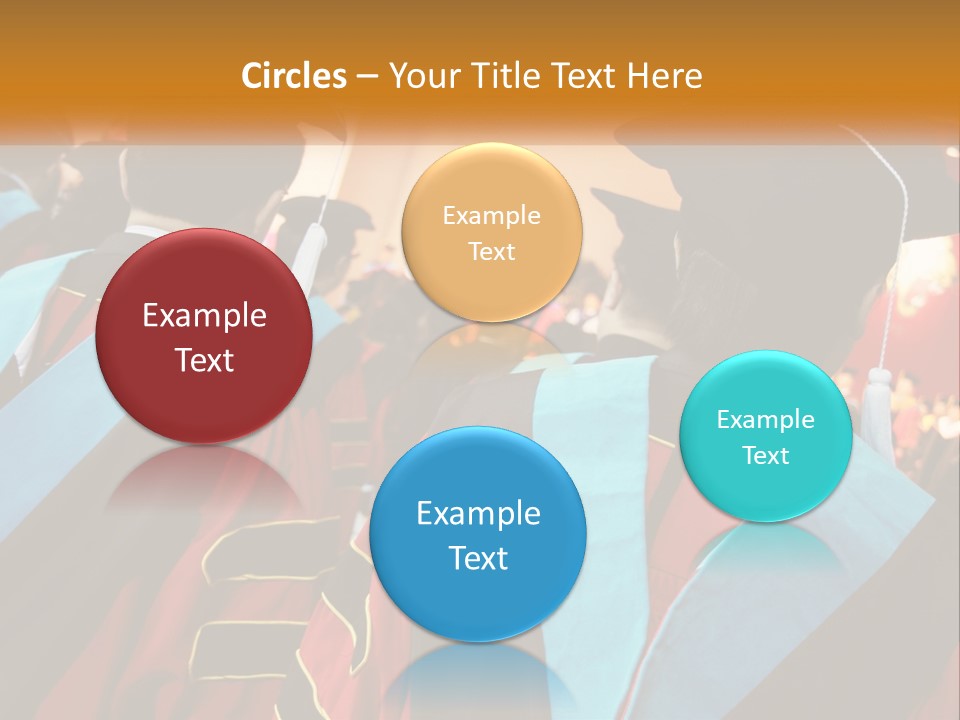 A Group Of People In Graduation Gowns And Caps PowerPoint Template