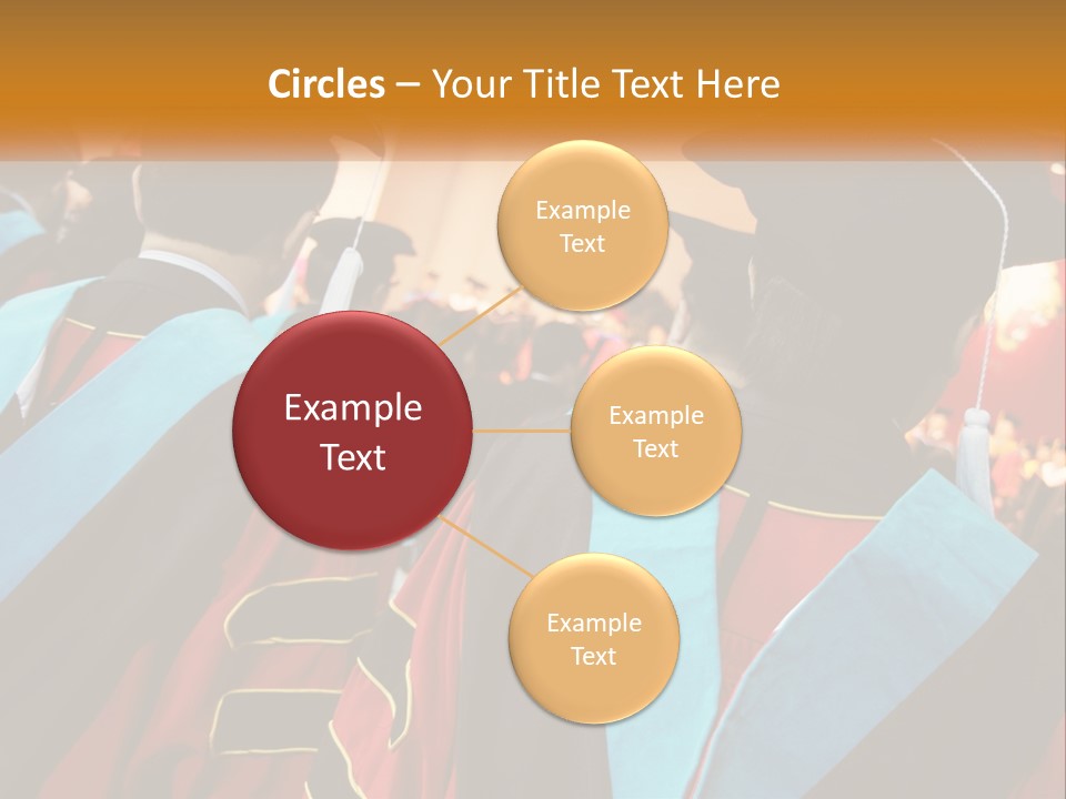 A Group Of People In Graduation Gowns And Caps PowerPoint Template