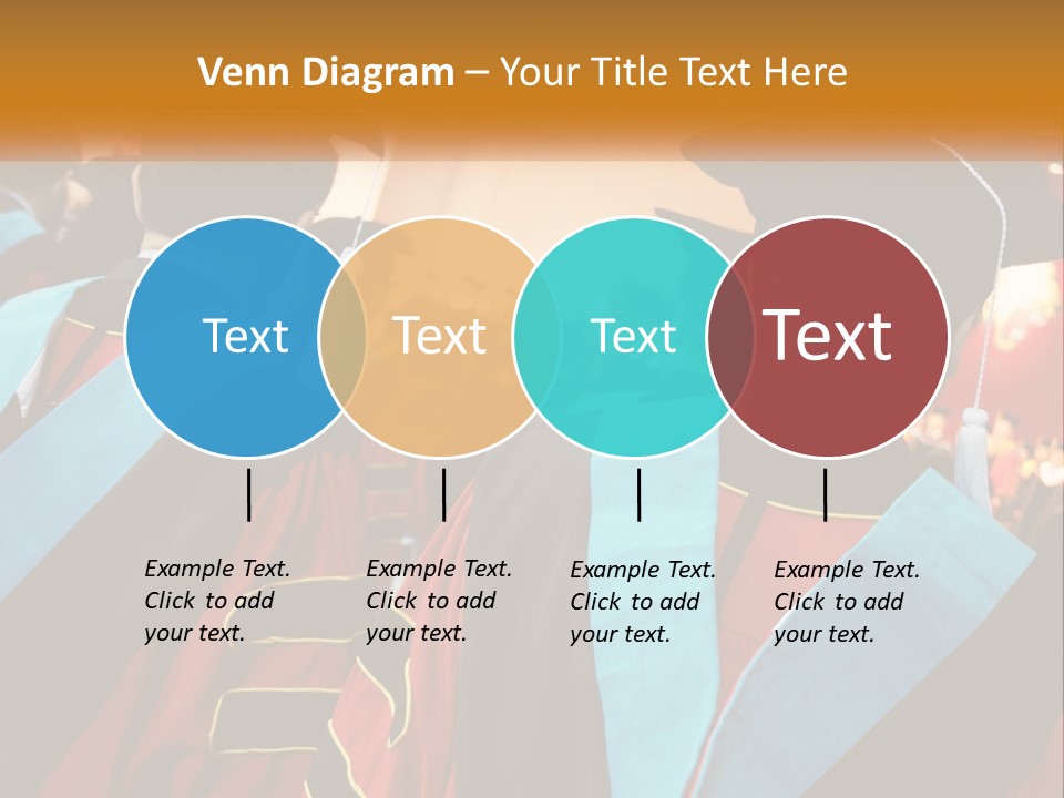 A Group Of People In Graduation Gowns And Caps PowerPoint Template