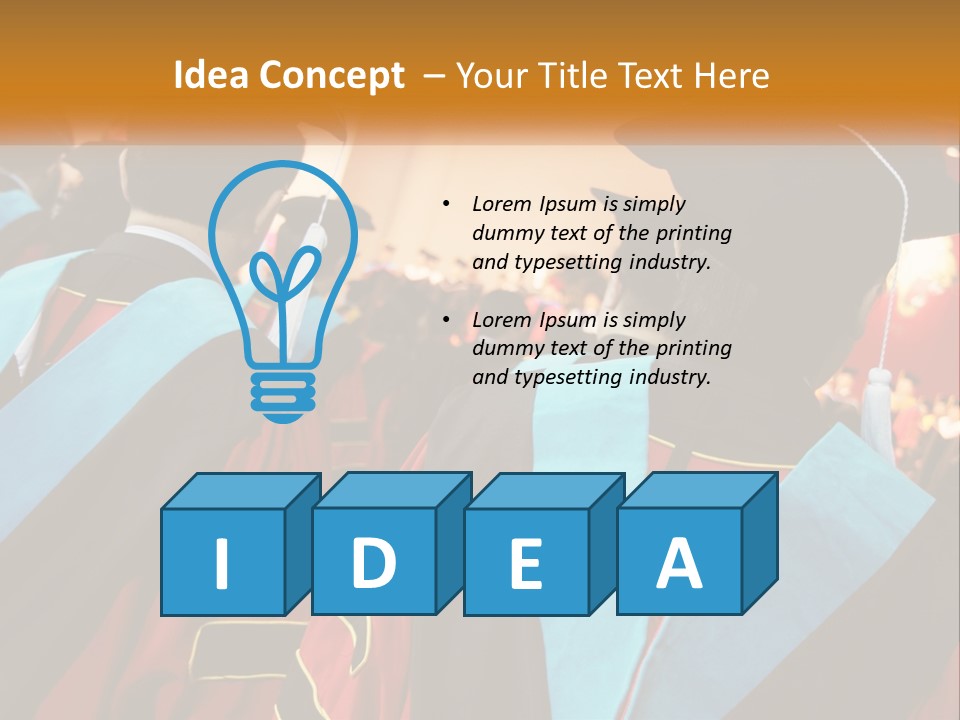 A Group Of People In Graduation Gowns And Caps PowerPoint Template