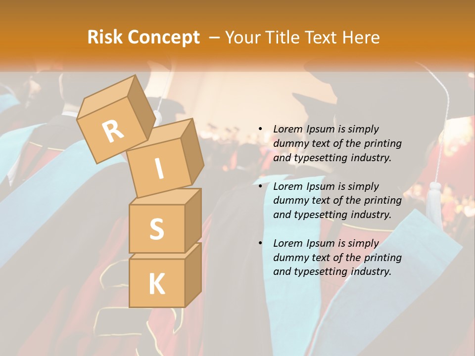 A Group Of People In Graduation Gowns And Caps PowerPoint Template