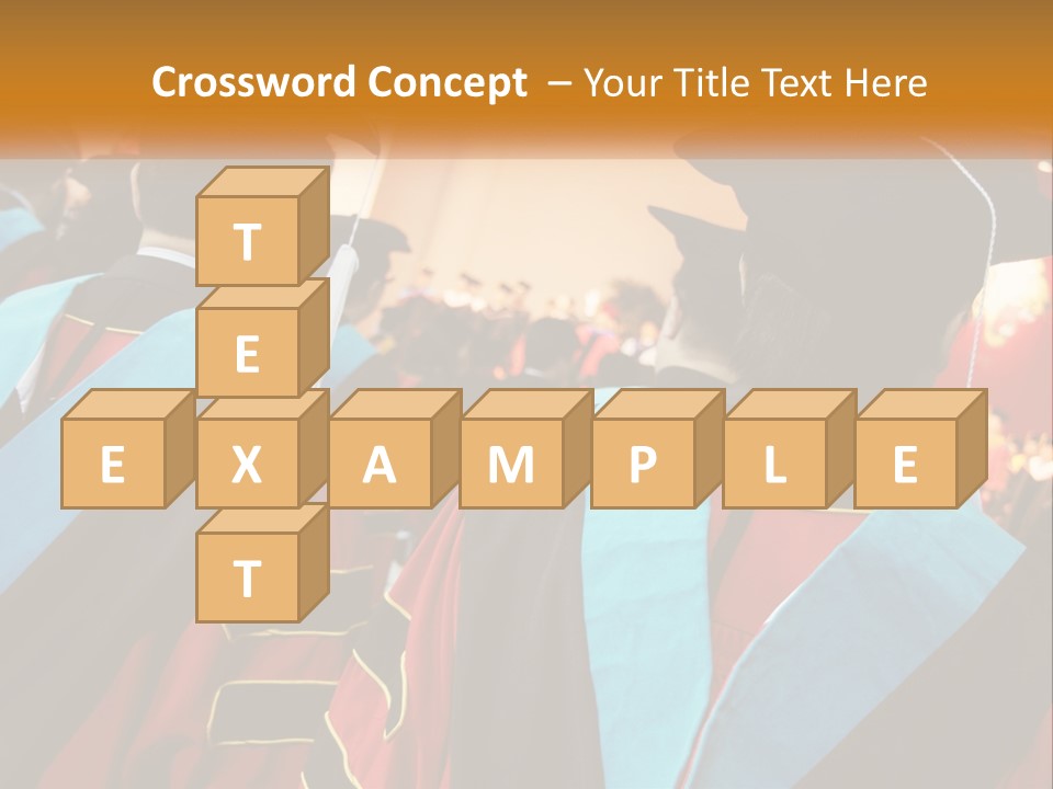 A Group Of People In Graduation Gowns And Caps PowerPoint Template