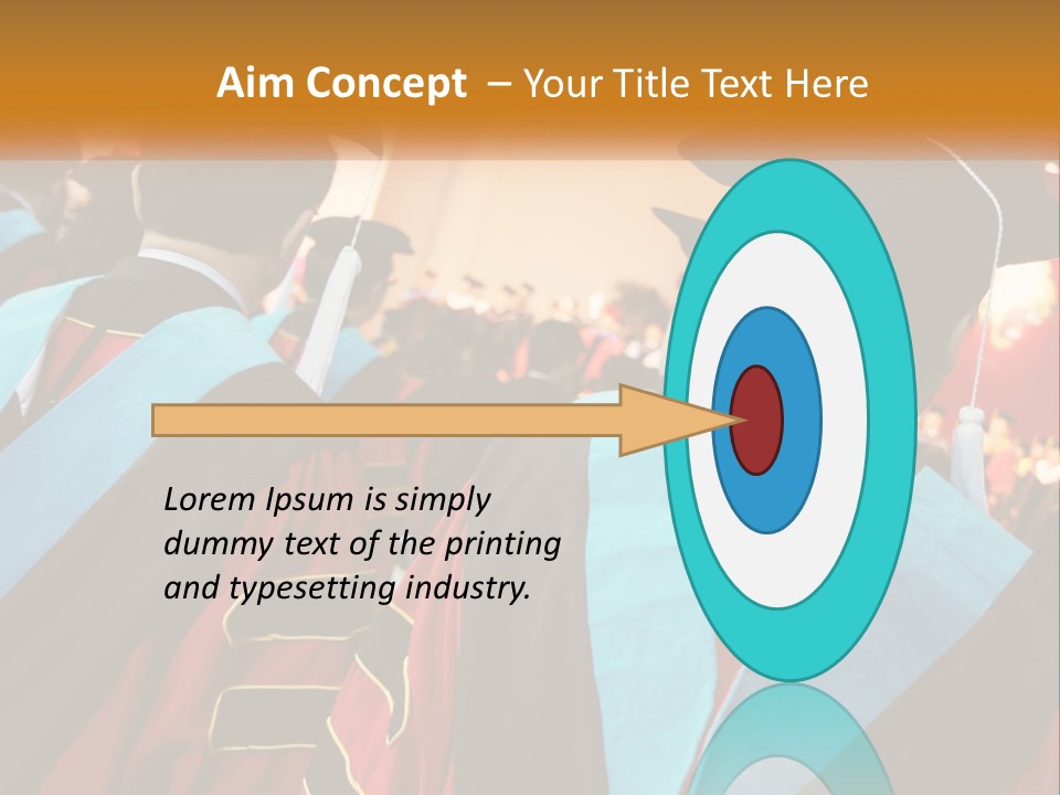 A Group Of People In Graduation Gowns And Caps PowerPoint Template