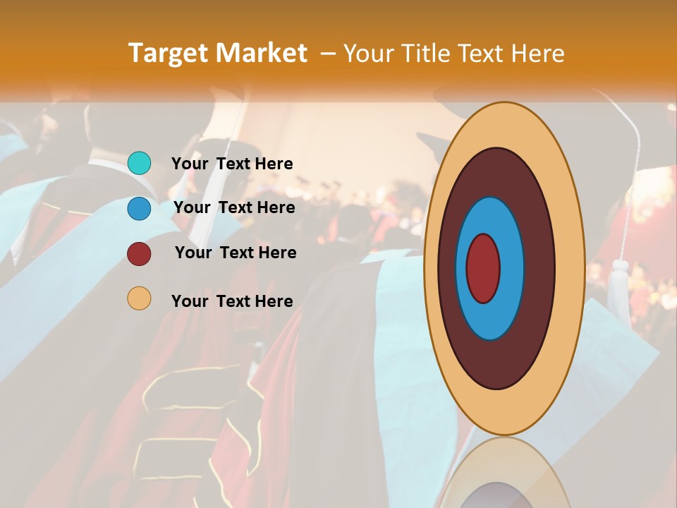 A Group Of People In Graduation Gowns And Caps PowerPoint Template