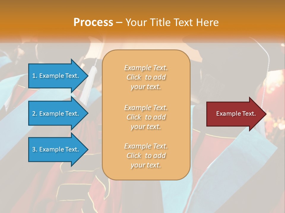A Group Of People In Graduation Gowns And Caps PowerPoint Template