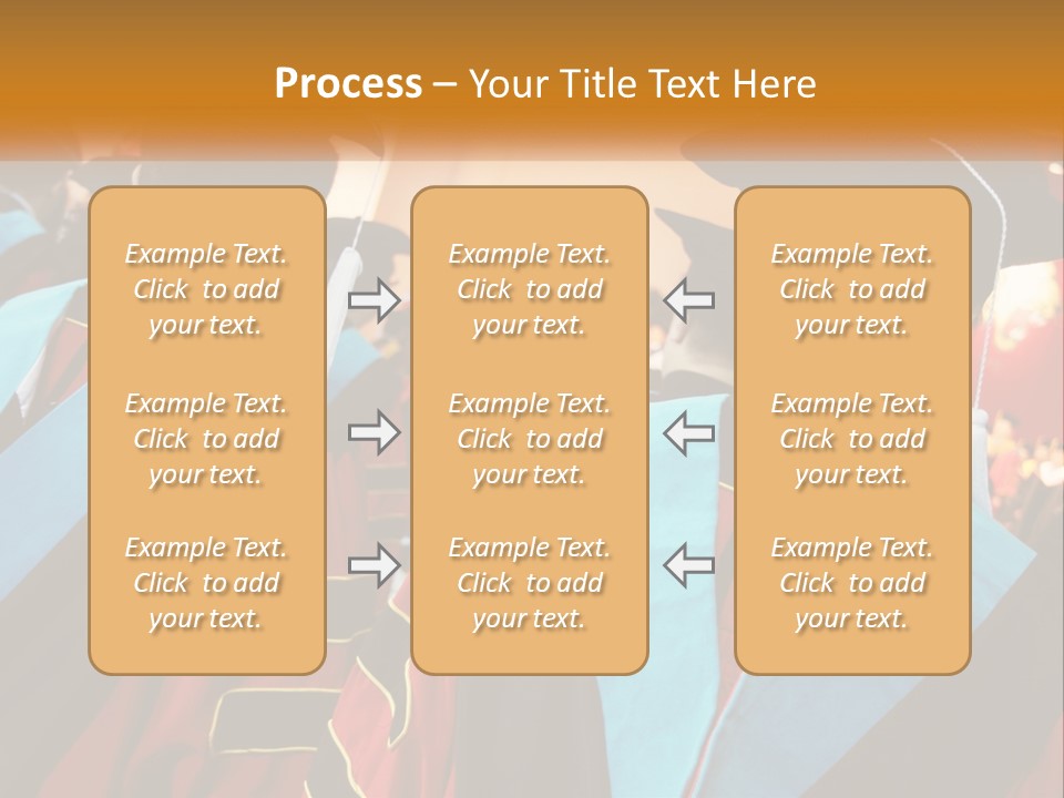 A Group Of People In Graduation Gowns And Caps PowerPoint Template