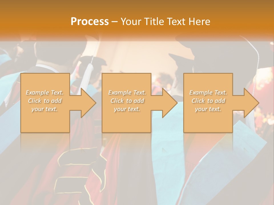 A Group Of People In Graduation Gowns And Caps PowerPoint Template