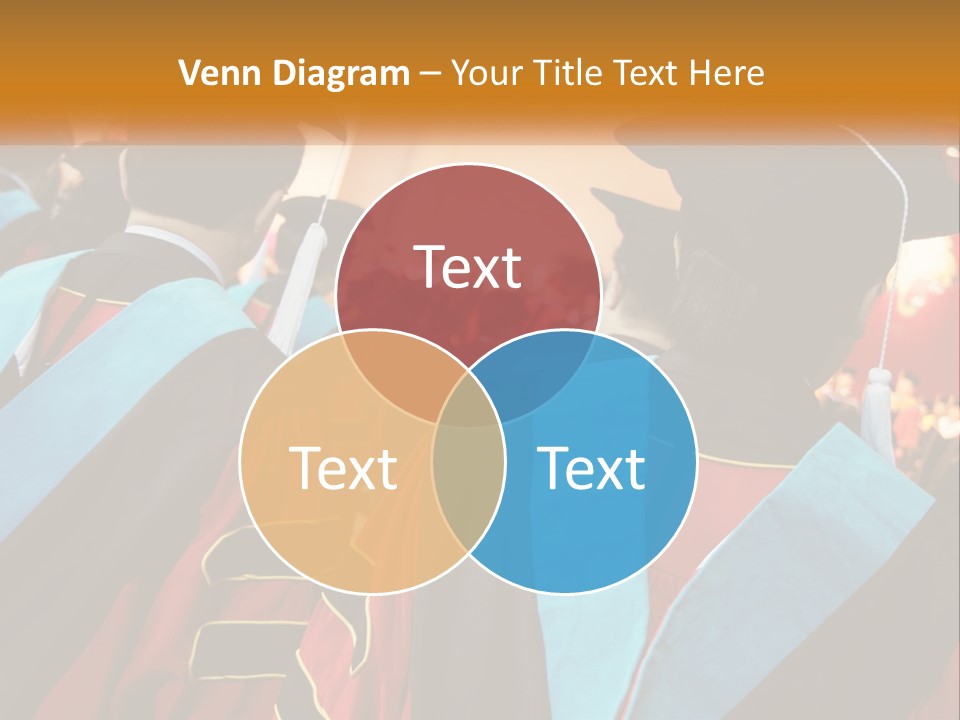 A Group Of People In Graduation Gowns And Caps PowerPoint Template